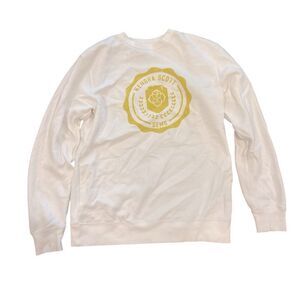 Kendra Scott Gems White and Yellow Logo Sweatshirt